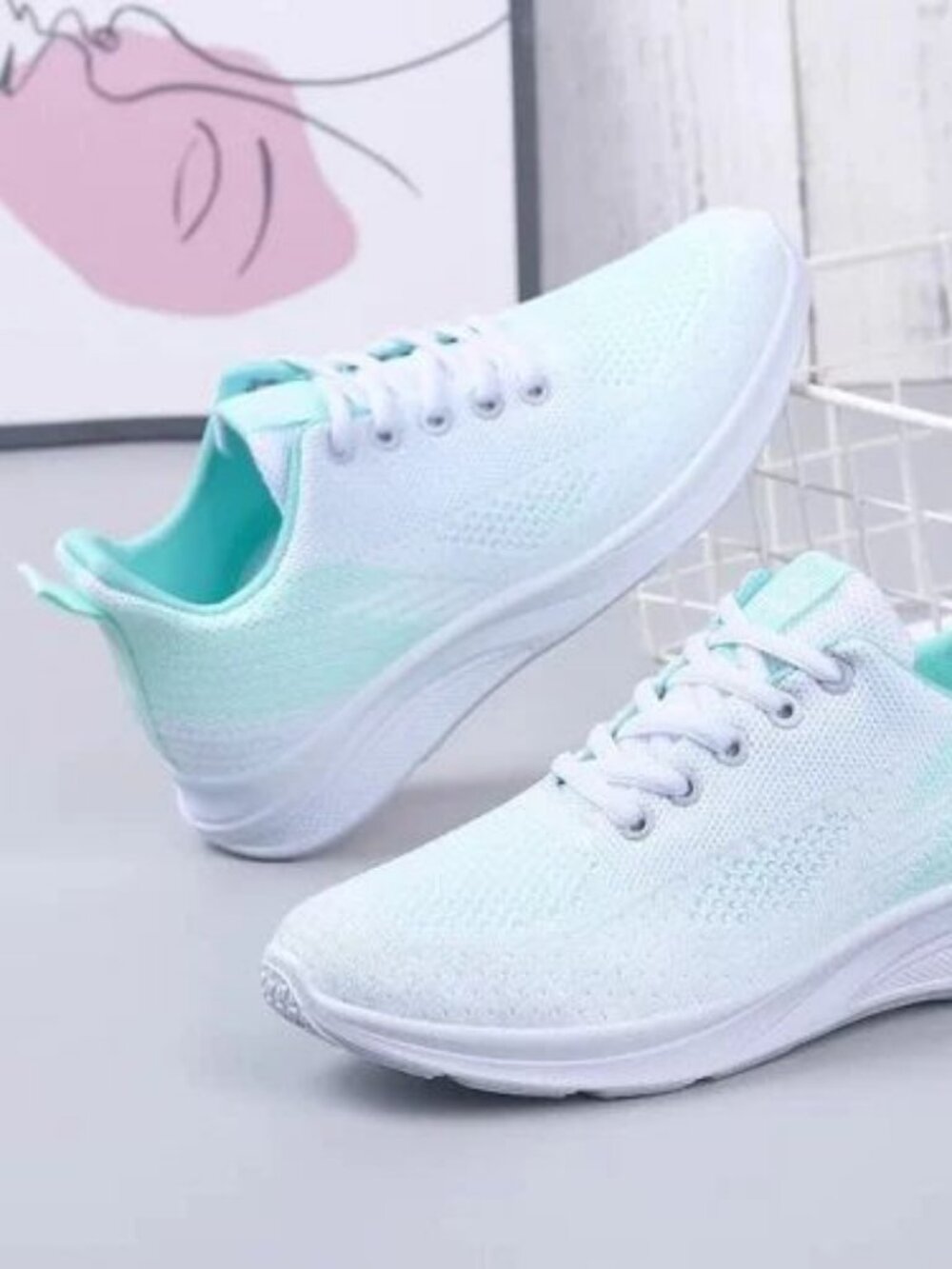 Womens Running Trainers Ladies Sneakers Slip On Walking Gym Comfy Sport Shoes